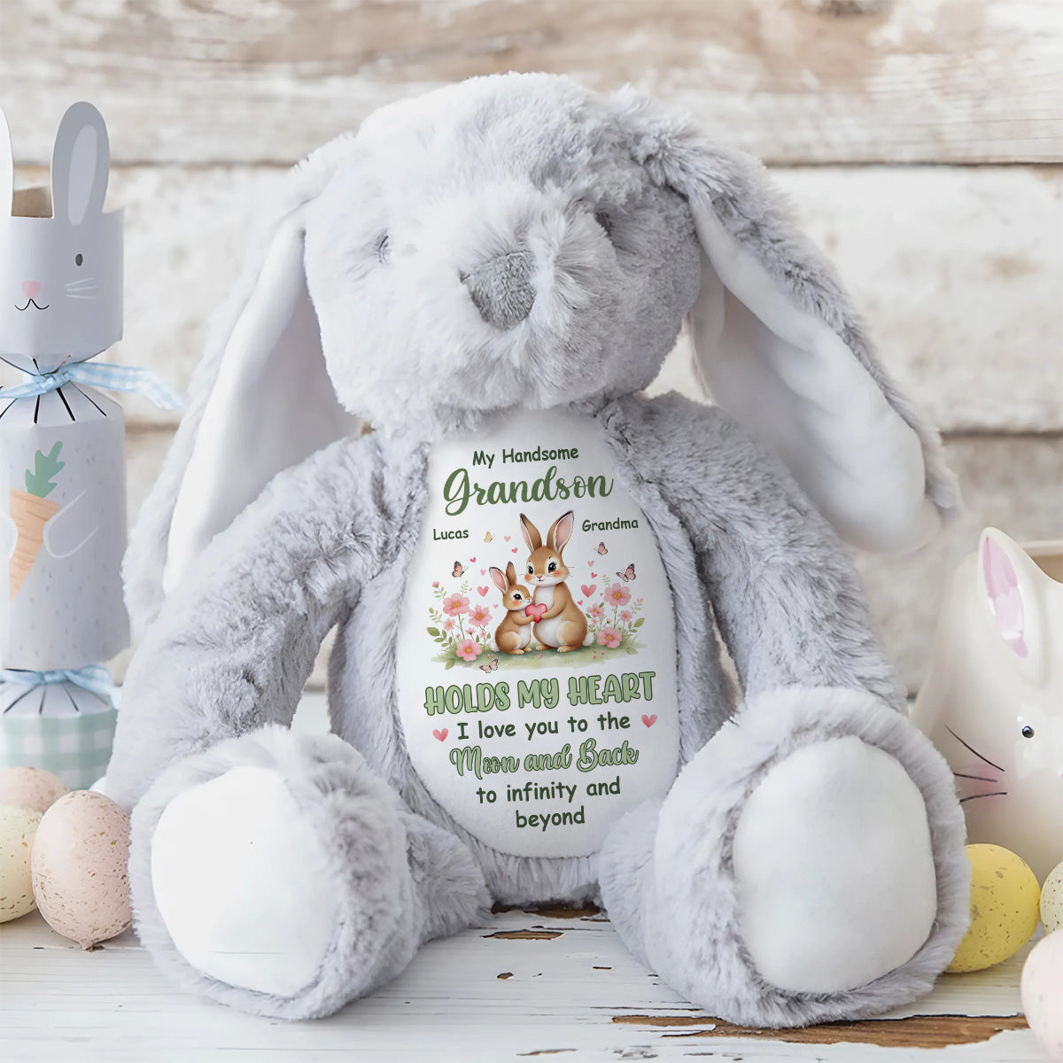 To My Grandkid - Personalized Stuffed Bunny