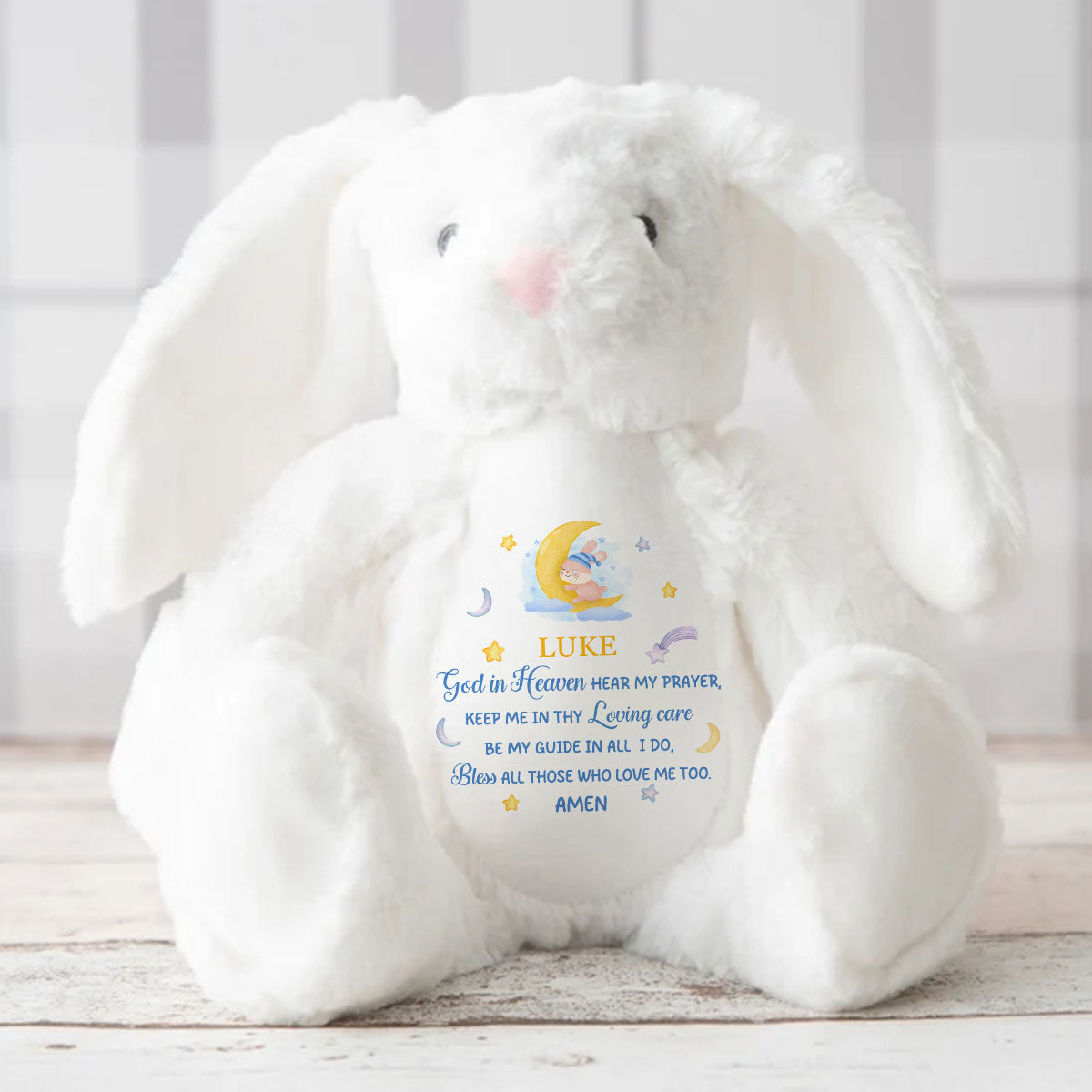 Kid's Prayers Everyday - Personalized Stuffed Bunny