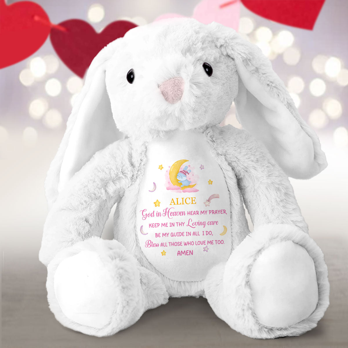 Kid's Prayers Everyday - Personalized Stuffed Bunny